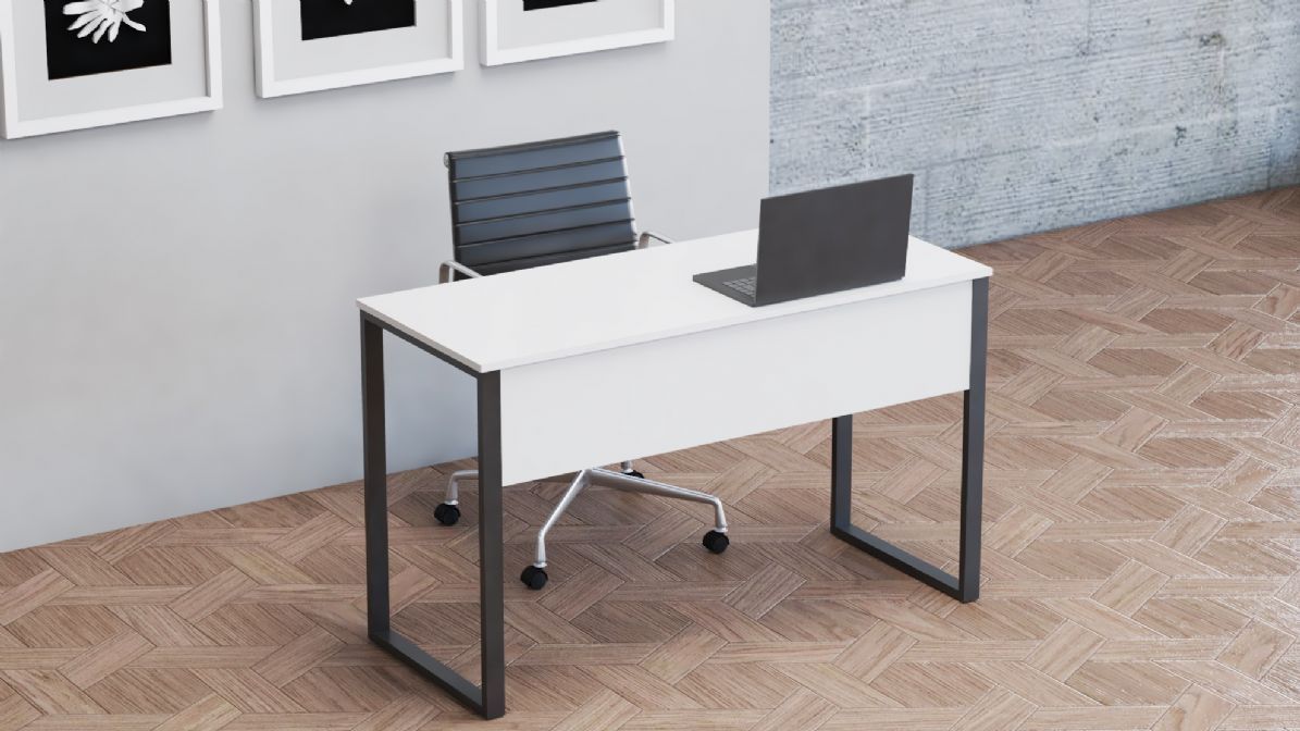 Mesa Home Office Pé tubular BL - 1,00m